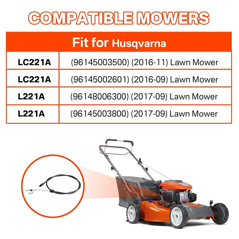 IWIWE 582598601 Drive Cable Compatible with Husqvarna L221A L221AK LC221A 21EFF Lawn Mower Cable Part - Image 5